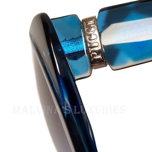 EMILIO PUCCI SUNGLASSES EP688S 426 COBALT GEOMETRIC PRINT main image 6